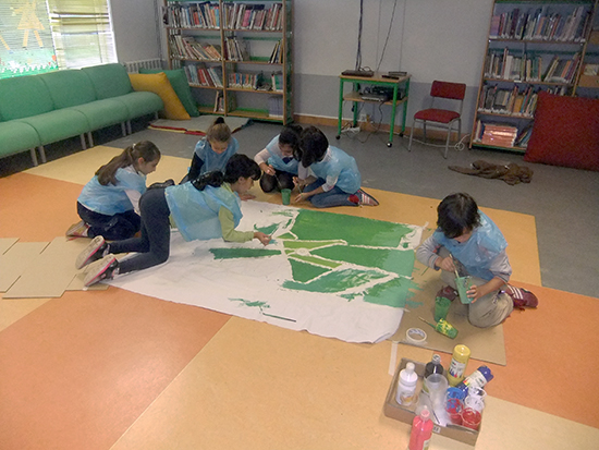 ilustração pintando