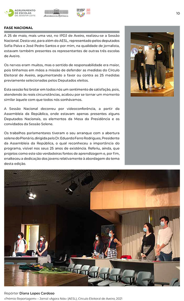 Prémio Reportagem AESL Secundário Diana Cardoso Agora Nós Aveiro 10