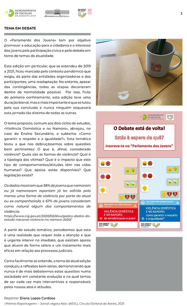 Prémio Reportagem AESL Secundário Diana Cardoso Agora Nós Aveiro 3