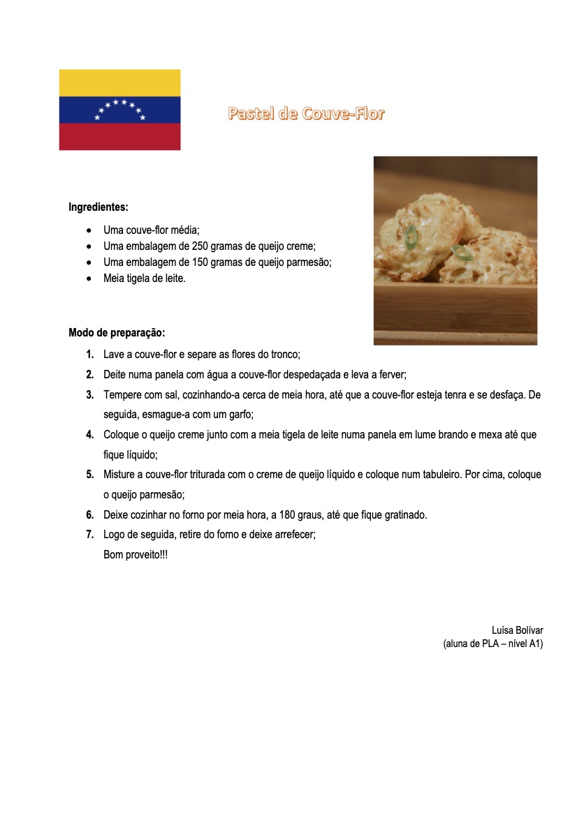 Pastel de Couve Flor